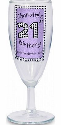Lilac Happy Birthday Flutes