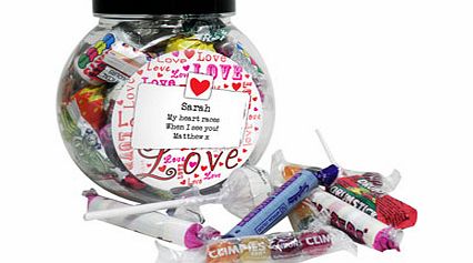 Personalised Lots of Loves Sweet Jar