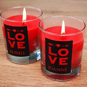 Personalised Love Candles
