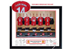 personalised Manchester United Kit Picture (Framed)