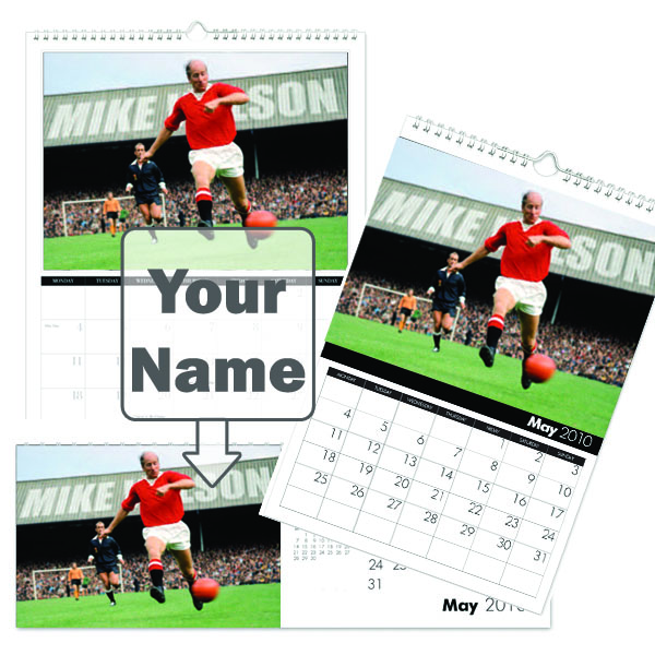 personalised Manchester United Legends Calendar A3