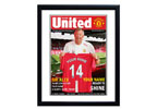 personalised Manchester United Magazine Cover (Framed)
