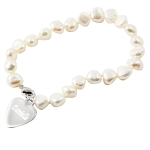 Name Bracelet - White Pearl