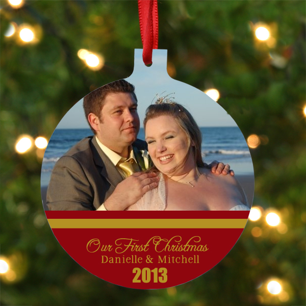 Personalised Our First Christmas Photo Ornament