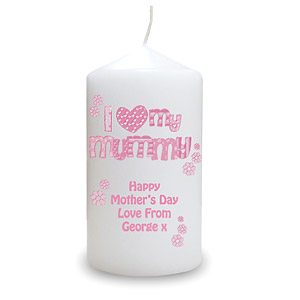 Personalised Patteren I Love Candle