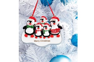 Personalised Penguin Christmas Tree Decoration