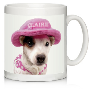 Personalised Pink Dog Mug