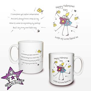 Personalised Purple Ronnie Happy Valentines Day