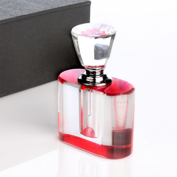 Red Effect Oval Perfume Bottle