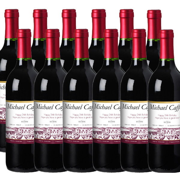 Personalised Red Wine Case Of 12