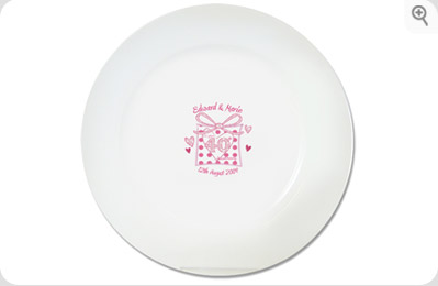 Personalised Ruby Anniversary Message Plate