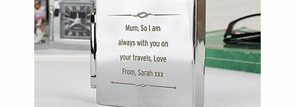 Personalised Scroll Photo Frame Travel Clock