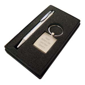 Silver Pen and Photo Keyring