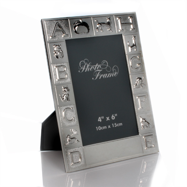 Personalised Silver Plated ABC Photo Frame