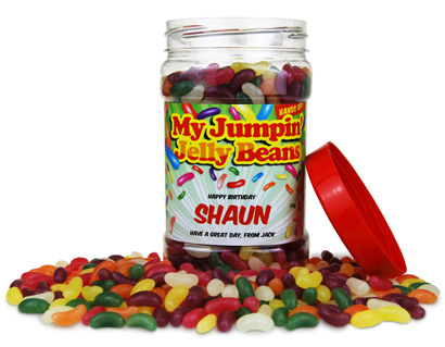 Personalised Sweetie Jar - Jelly Beans