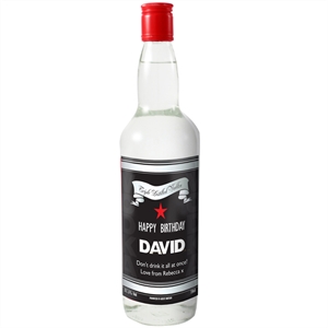 Vodka Bottle - Black and Silver Label