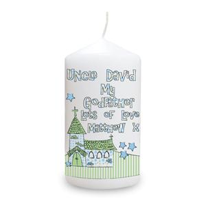 Whimsical Church Godfather Candle