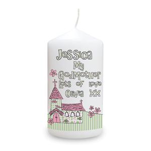 Whimsical Church Godmother Candle