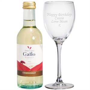 Wine Glass and White Wine Gift Set
