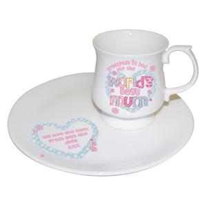 Personalised Worlds Best Mum Mug and Tray Set