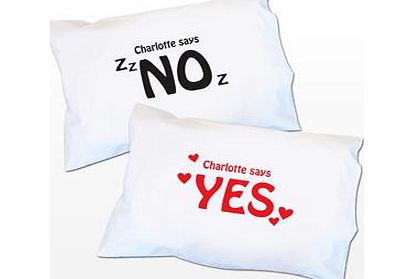 Personalised Yes or No Single Pillowcase