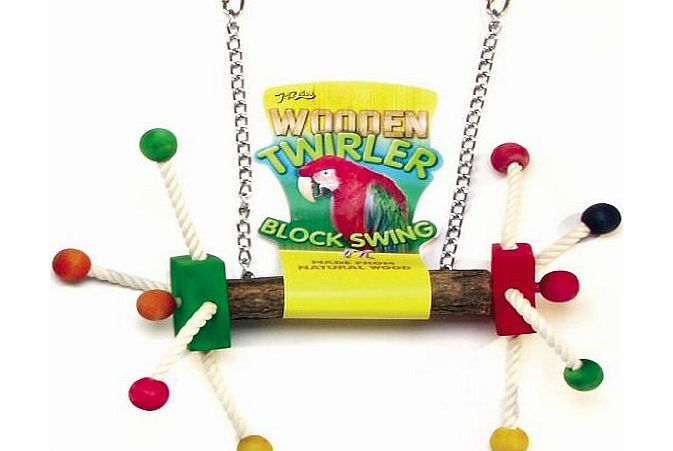 Pet Love Wooden Twirler Block Swing