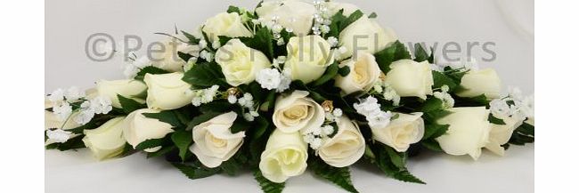 PETALS POLLY FLOWERS Silk Wedding Flowers Hand-made by Petals Polly, TOP TABLE ARRANGEMENT, CREAM/IVORY/GOLD