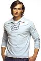 mens long-sleeved polo top