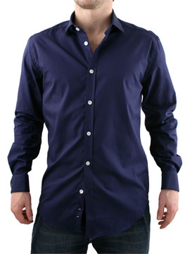 Midnight Fitted Double Cuff Shirt