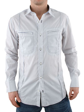 White/Blue Long Sleeve Shirt