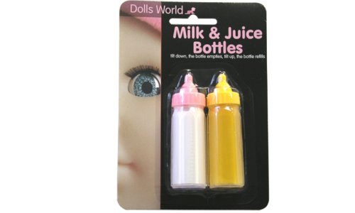 Dolls World Milk & Juice Bottles