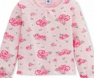 Petit Bateau Blouse Jersey Show Pink `3 years,4 years,5