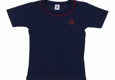 Jersey Lycra T-Shirt Navy blue `2 years,4