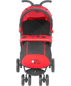 Petite Star City Bug Footmuff - Red and Black
