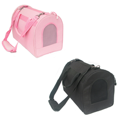 Black Soft Fabric Carrier for Cats and Small Dogs by Pets at Home