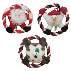 Christmas Plush Frisbee Puppy Toy by Pets at Home