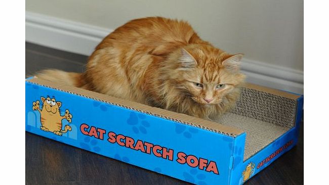 Cat Scratch Sofa Lounge including free cat-nip - Cardboard Scratcher Post