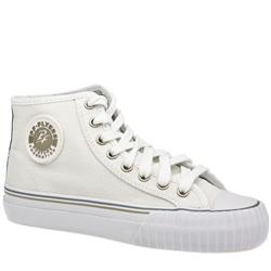 Male Flyers Centre High Fabric Upper Fashion Trainers in White