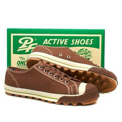 Male Flyers Grounder Lo Fabric Upper Fashion Trainers in Brown
