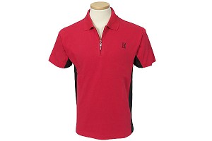 PGA Tour Mens Basic Polo Quarter Zip Contrast