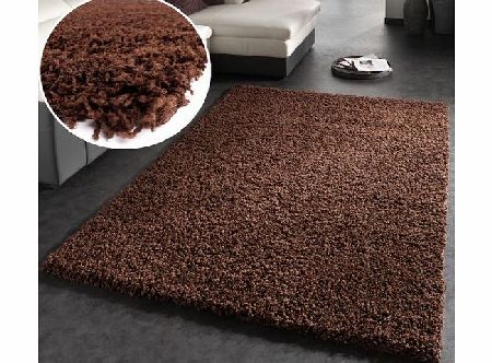PHC Shaggy Rug High Pile Long Pile Modern Carpet Uni Brown, Dimension:120x170 cm