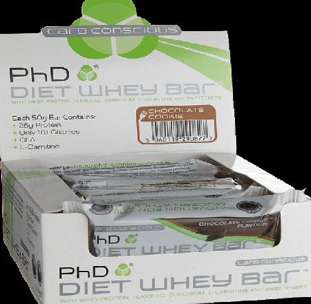 PhD Diet Whey Bar Chocolate Cookie 12 x 50g -