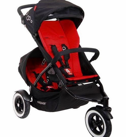 Dot Double Pushchair in Chilli 2014