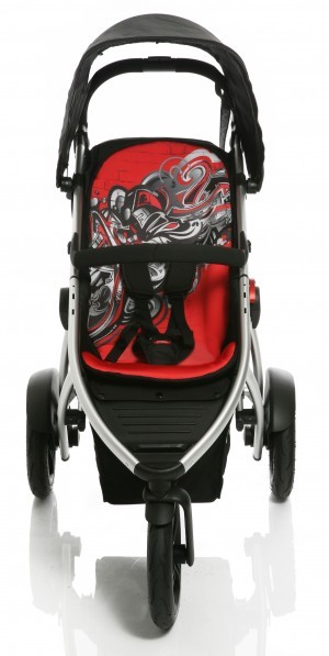 Phil and Teds Vibe Red/Black Graffiti With Double Kit Cocoon