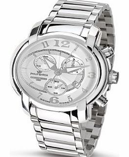 Philip Mens Anniversary Chronograph Watch R8273650145 with Quartz Movement, Silver Dial and Stainless Steel Case