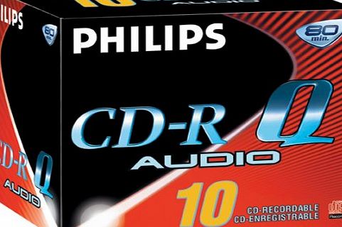 Philips Audio CDR-80 10pk Jewel Case
