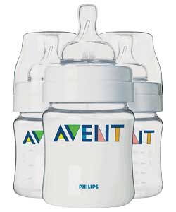 philips AVENT 125ml Newborn Flow Feeding Bottle - Pack of 3