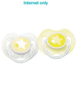 philips AVENT 3-6m Night-Time Soothers - Pack of 2