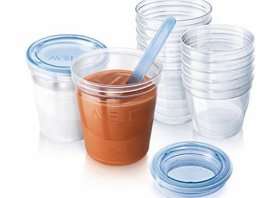 Philips Avent SCF721/20 Baby Food Storage Cups (180/240ml) - Pack of 10