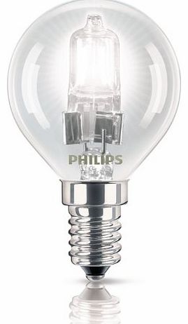 Philips EcoClassic Halogen Luster Light Bulb - Dimmable (Small Edison Screw P45 E14 28 W), Warm White